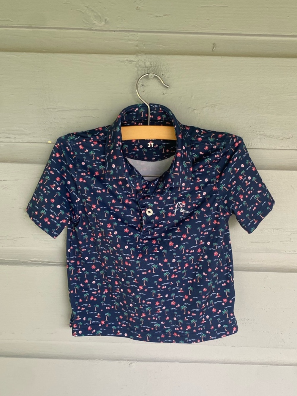 Rhoback The Mele Kalikimaka Toddler Short Sleeve Polo 3T